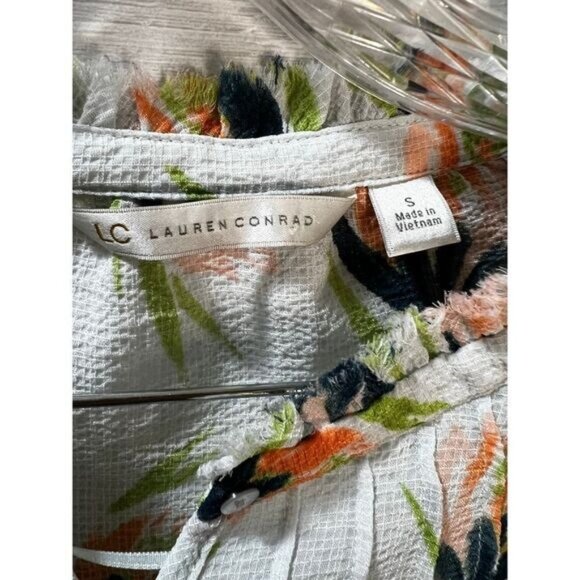 3/4 Sleeves Printed Blouse Small‎ By Lc Lauren Conrad NEW - Picture 3 of 7